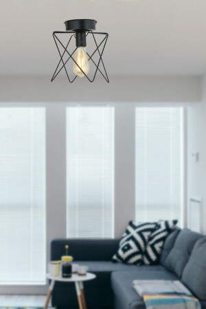 Mondi Black Modern Plafonier Young Room Kitchen Bedroom Chandelier 5002-1P-BL - Apliqa