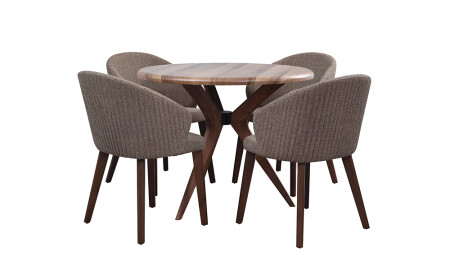 Mono Table Set - Walnut - Cadde Yıldız