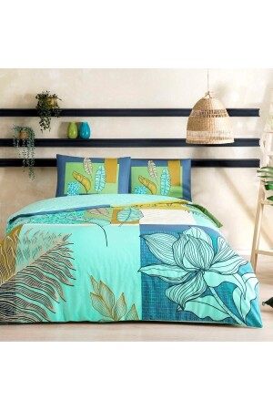 Monstera Ranforce Single Youth Fashion Duvet Cover Set Mint 000001000045514002 - Taç