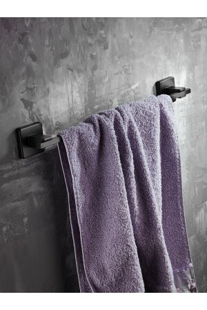 Montajlı Uzun Havluluk Banyo Havlu Askısı Siyah D-006 PRA-5413306-3428 - Sas Haus
