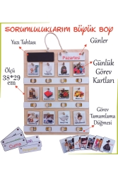 Montessori Büyük Boy Sorumluluk Alma Beceri Ve Görev Tablosu Günlük Rutinim anke31494 - Ankebut