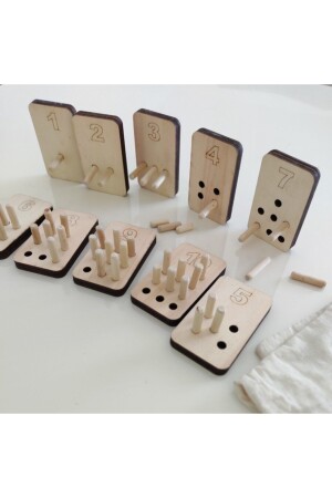 Montessori Number and Values ​​Learning Set with Pins ankbtpim011 - Ankebut