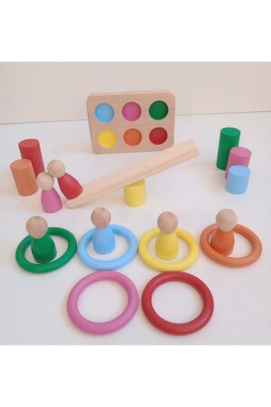 Montessori Ring Cylinder Peg Baby Set of 6 G12205818000149 - Moccotoys