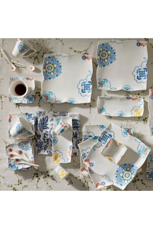 Monty 32 Piece Breakfast Set for 6 Persons Square 153. 03. 07. 5453 - Karaca