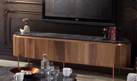 Mood Walnut Bronze TV Stand - Cadde Yıldız