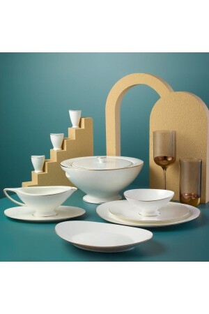 Moon Gold 64 Parça 12 Kişilik Yemek Takım ST00251 - Jumbo