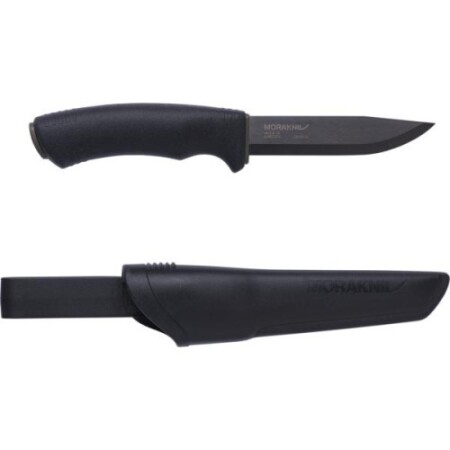 Morakniv Bushcraft bıçağı, tırtıklı, karbon çelik, siyah. - Morakniv