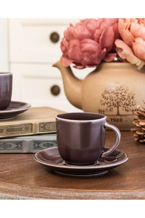 Morane Coffee Cup Set for 2 - Plum - 90 Ml 1KFINC0307-8682116247528 - Madame Coco