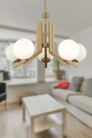 Morgan 5-Piece Antique Painted White Glass Modern Young Room Bedroom Living Room Chandelier 3427-05-FR - Apliqa