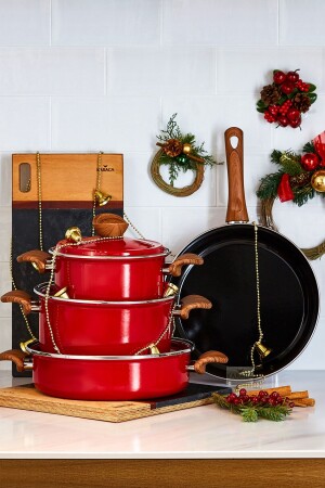 Morland 7 Piece Enamel Cookware Set 153. 03. 08. 1958 - Karaca