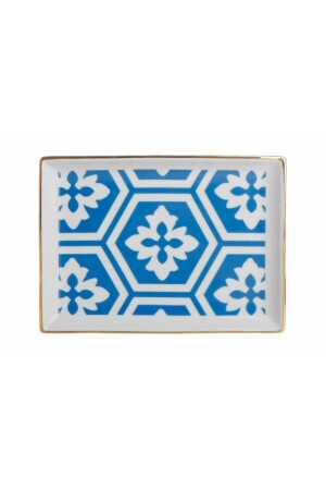 Morocco Pattern2 Blue 18x13 Cm Breakfast Plate - 358819 04A+P018775 - Porland