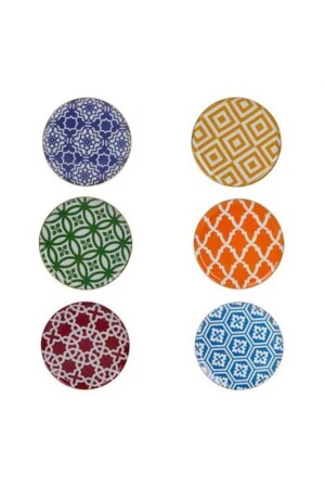Morocco Series 6 Pieces 20cm Flat Plate Set 8696060160369 - Porland