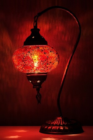 Mosaic Embroidered Lampshade, Nightstand Lamp, Mosaic Turkish Lightings, Sultan Lamp KUGU0301 - Asylove