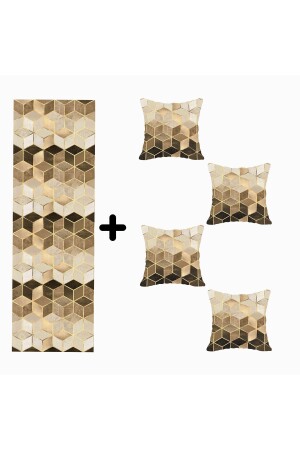 Mosaic Patterned Special Design Throw Pillow Cover and Runner Set of 4 - Stellahomes