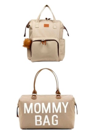 Mother Baby Care Backpack with Thermal Bottle and Mommy Bag Mother Baby Care Bag Set of 2 - Yerli Baby