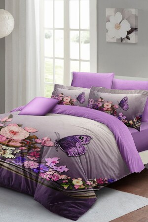 Mother's Day Double Duvet Cover Set Special Woven Cotton Satin Butterfly MONOHOME33514 - Monohome