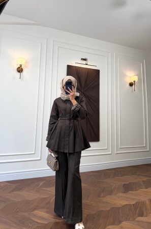 Motica Denim Takım - Kahve - Duendeca