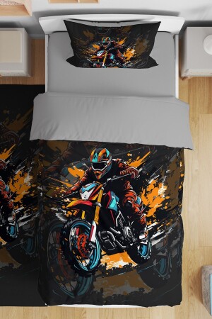 Motor 1 Patterned Single Baby Kids Duvet Cover Set - Evpanya