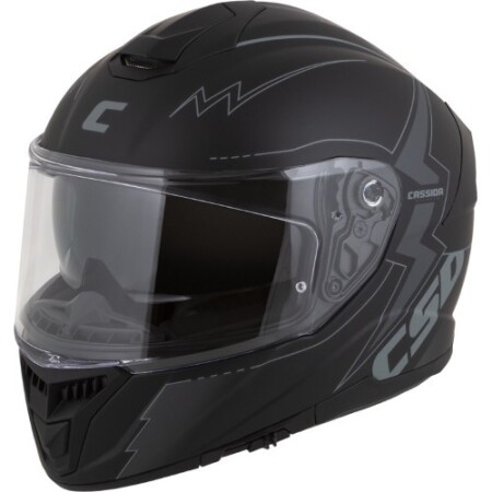 Motorcycle helmet Cassida Integral GT 2.1 Flash, matte black / dark gray - Cassida