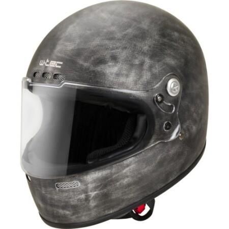 Motorcycle Helmet W-TEC Cruder Brindle - Striped Silver - W-TEC