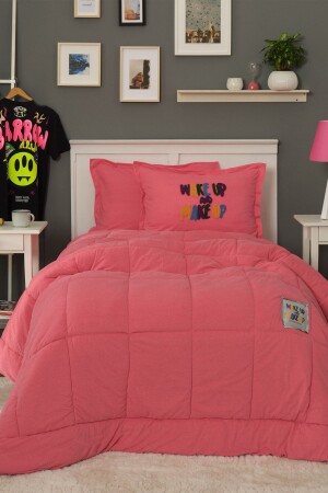 Motto Cotton Comfort Tek Kişilik Fuşya - Karaca Home