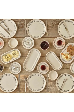 Motto Seramik 26 Piece Breakfast Set for 6 Persons White - Bella Maison