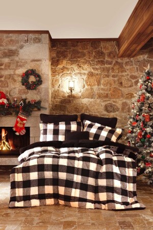 Mountain Siyah-beyaz Çift Kişilik Cozy Comfort - Karaca Home
