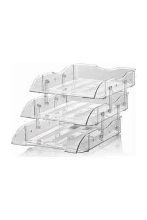Movable Document Shelf 3 Pieces Transparent 8808 - Cassa