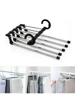 Movable Inside Wardrobe Trousers Tie Shawl Hanger System Organizer Layered Hanger Organizer (4262) - Hombak