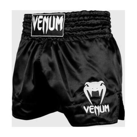 Muay Thai Şortu Venum Classic - Siyah/Beyaz - Venum