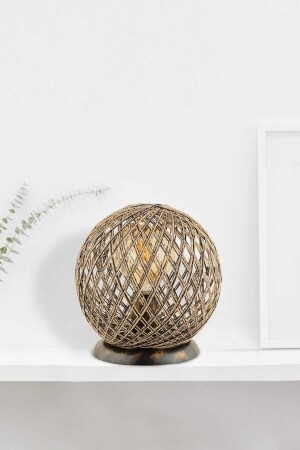 Mudulight Balle Globe Lampshade Jute Black Ipaj-56 MDT286 - hmydesign