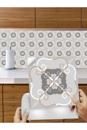 Muftak Bathroom Tile Covering Wall Decoration Sticker Foil 10 Pieces - Genel Markalar