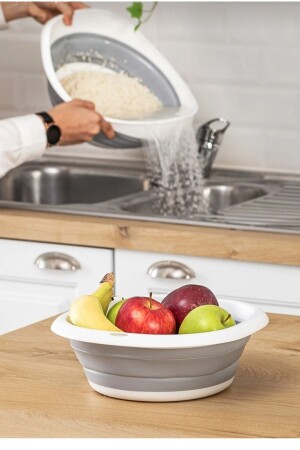 Multi-Functional Folding Basin and Folding Food Strainer Set of 2 Ahir20227 - AHİR TİCARET