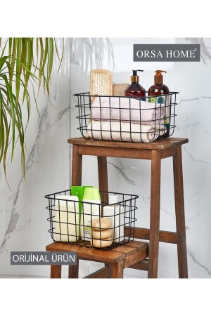 Multi-Purpose 2-Piece Organizer Basket, Desktop Organizer, Decorative Living Room, Kitchen and Bathroom Basket 004 - ORSA HOME