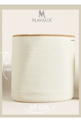 Multi-Purpose, 40-36 Large Size, Side Handle, Basket, Jute, Wicker, Woven Basket, Organizer jütspt04 - MaVaux