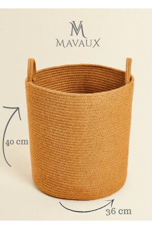 Multi-Purpose - 40cm-36cm Large Size - Side Handle - Basket - Jute - Wicker - Woven Basket - Organizer - Mavaux