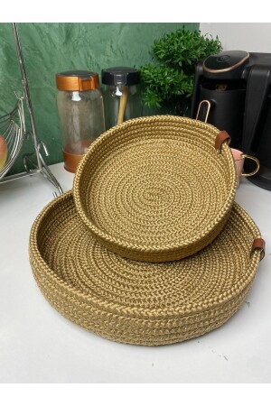 Multi-Purpose Decorative Wicker Basket Set 2 Piece, Organizer, Wicker Basket Wicker Basket Set 2lijütsepet - MaVaux
