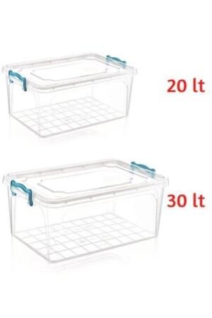 Multi-Purpose Food Storage Container Box with Lid 20lt+30lt 2-pack - Kivi Home