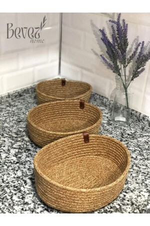 Multi-Purpose Jute Wicker 3-Piece Basket Set - Bevez Home