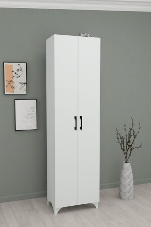 Multi-Purpose Kitchen Cabinet with 8 Shelves and 2 Doors Bathroom Cabinet Multi-Purpose Cabinet White. 8basket2cover - Bofigo