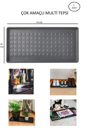 Multi-Purpose Multi Tray 70x34 Cm Shoe Rack - Cat Dog Food - Flower Pot - Under-Etch Organizer - Arvale