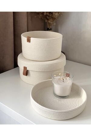 Multi-Purpose Organizer - 2 Storage Box with Lids - Wicker Basket (Read the Description Section) - Acadekor