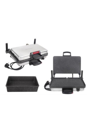 Multi-Purpose Toast Lahmacun Bread Flatbread and Grill Machine and Pan Sv01tv02 - sevenlex
