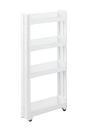 Multi-Purpose Wheeled Shelf Bathroom Shelf Kitchen Shelf White 8697414284113 - Motek