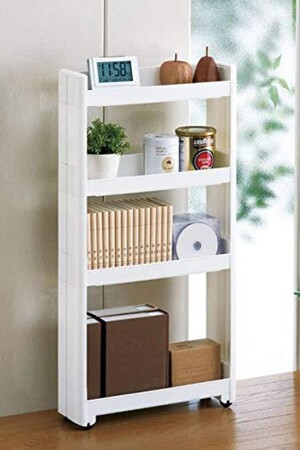 Multi-Purpose Wheeled Shelf Plastic Shelf Kitchen Shelf Bathroom Shelf GNRL013 - Motek
