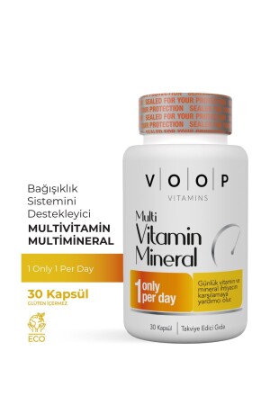 Multi Vitamin&mineral - 30 Capsules (11 Vitamins & 9 Minerals) - Voop