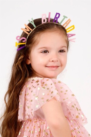 Multicolored Its My Birthday Girl's Crown - Le Mabelle