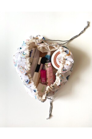 Multifunctional Waterproof Lined Colorful Rainbow Drawstring Makeup Bag TBE-ÇNTA-MAKEUP-DRAWER-2 - Karma Kids