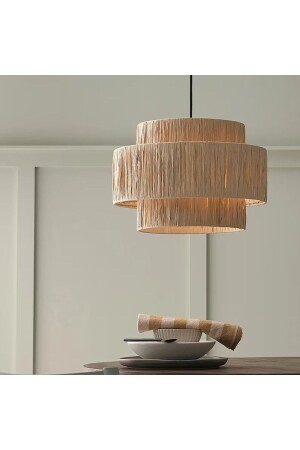 Multilayer Raffia Rustic Bohemian Pendant Lamp Chandelier Ktlı0220 - NYLife
