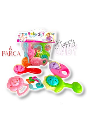 Multiple Rattle Set 6 Rattle Set for Babies - Grs Oyuncak